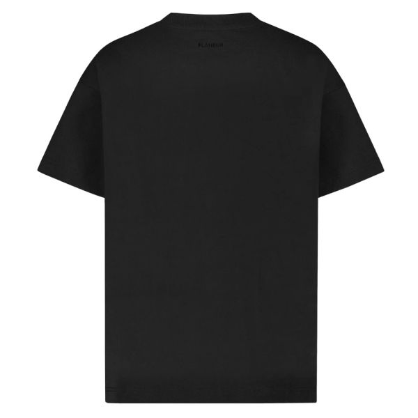 Flâneur Floral Watercolor T-shirt Zwart