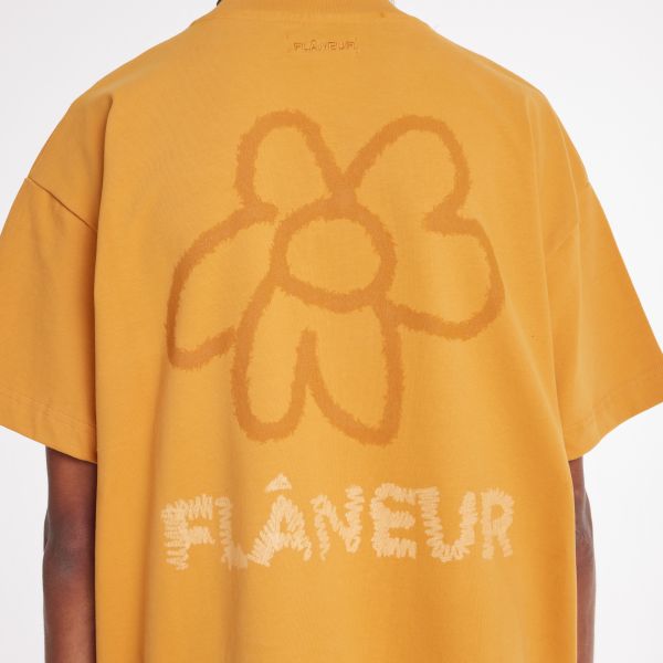 Flâneur Flower Doodle T-shirt Oranje