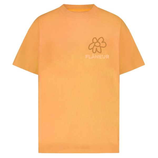 Flâneur Flower Doodle T-shirt Oranje