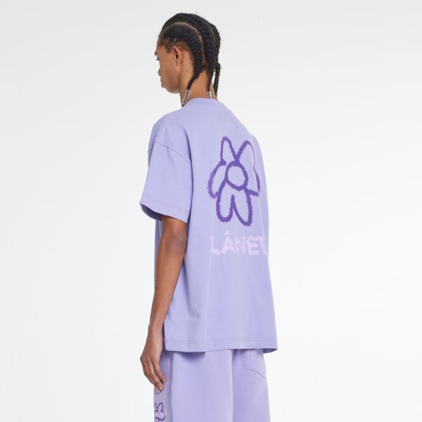 Flâneur Flower Doodle T-shirt Paars