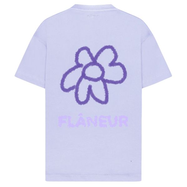 Flâneur Flower Doodle T-shirt Paars