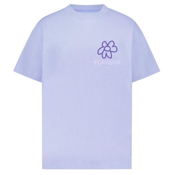 Flâneur Flower Doodle T-shirt Paars