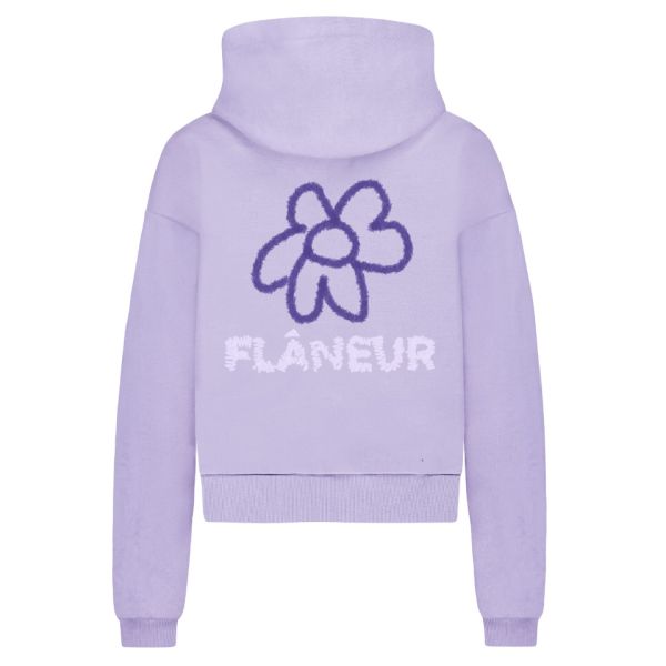 Flâneur Flower Doodle Zip-Up Vest Paars