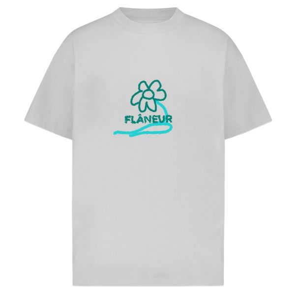 Flâneur Flower Stalk T-shirt Grijs