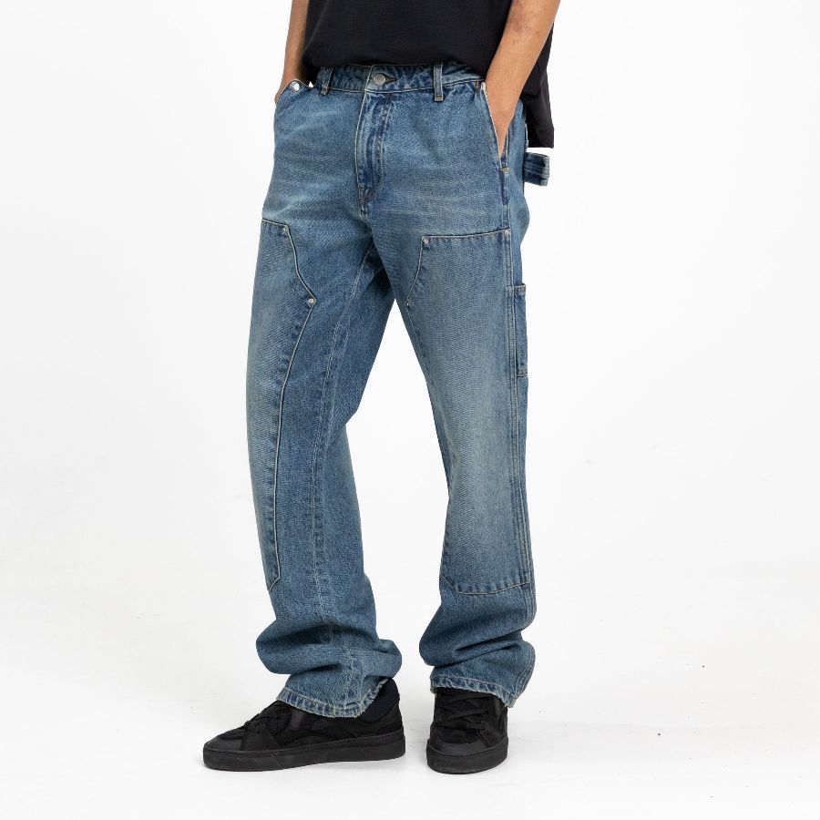 flaneur homme carpenter straight jeans blauw denim