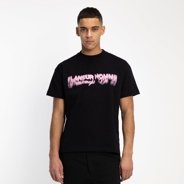 flaneur homme distorted ete t-shirt zwart