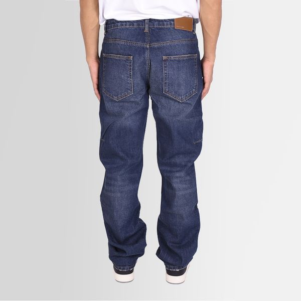 Flâneur Distressed Straight Jeans Donker Blauw