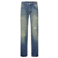 flaneur homme distressed straight jeans licht blauw