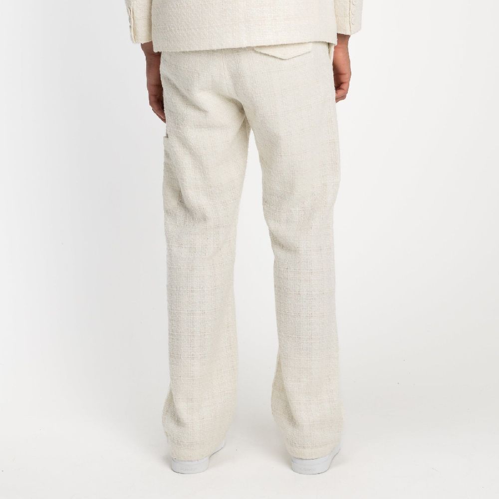 flaneur homme double breasted blazer beige