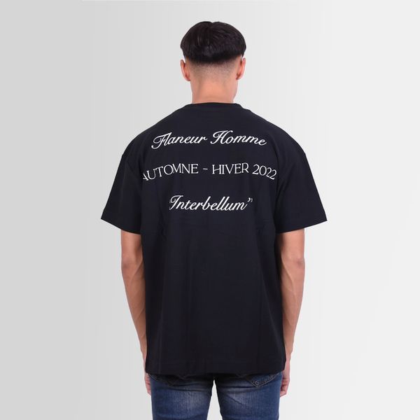flaneur homme interbellum t-shirt zwart