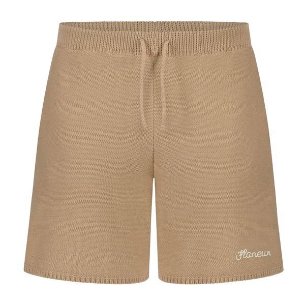 flaneur homme knitted korte broek beige