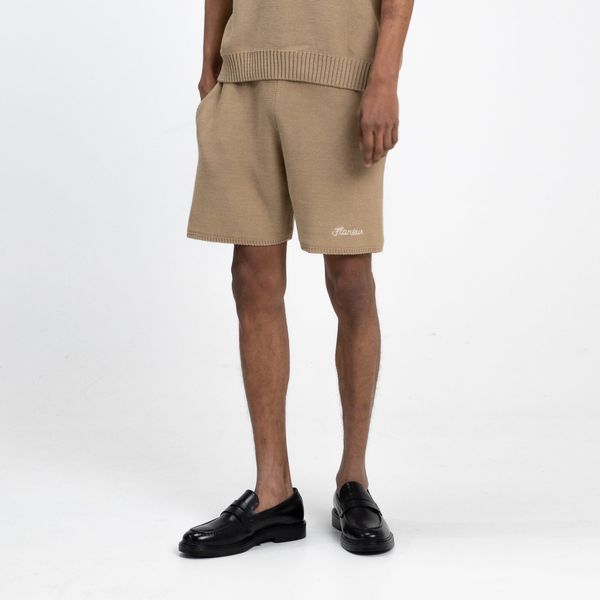 flaneur homme knitted korte broek beige