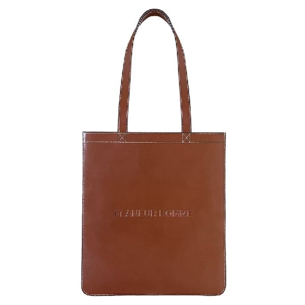 flaneur homme logo press tote bag bruin