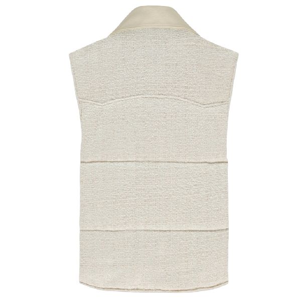 flaneur homme padded gillet beige