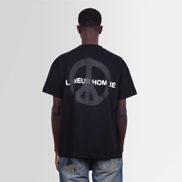 flaneur homme peace t-shirt zwart