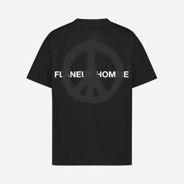 flaneur homme peace t-shirt zwart