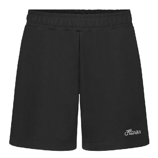 flaneur homme signature korte broek zwart