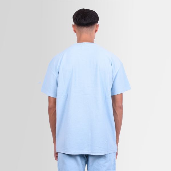 flaneur homme signature t-shirt licht blauw