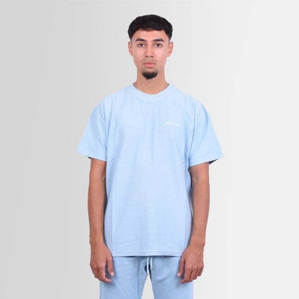 flaneur homme signature t-shirt licht blauw