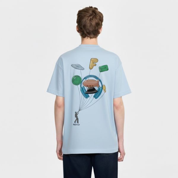 Flâneur Inflatables T-shirt Licht Blauw
