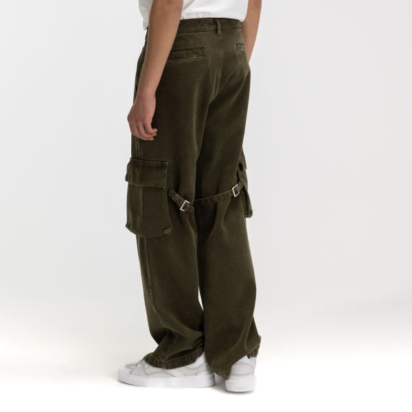 Flâneur Phone Pocket Cargo Broek Donker Groen