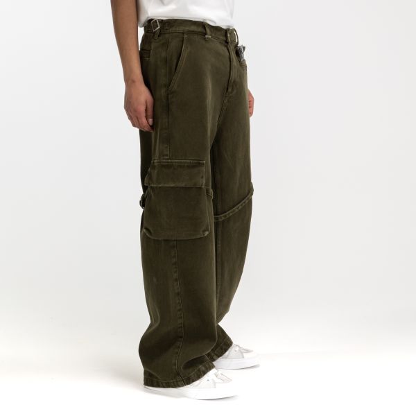 Flâneur Phone Pocket Cargo Broek Donker Groen
