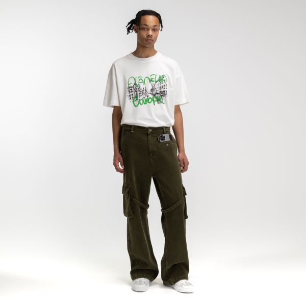 Flâneur Phone Pocket Cargo Broek Donker Groen