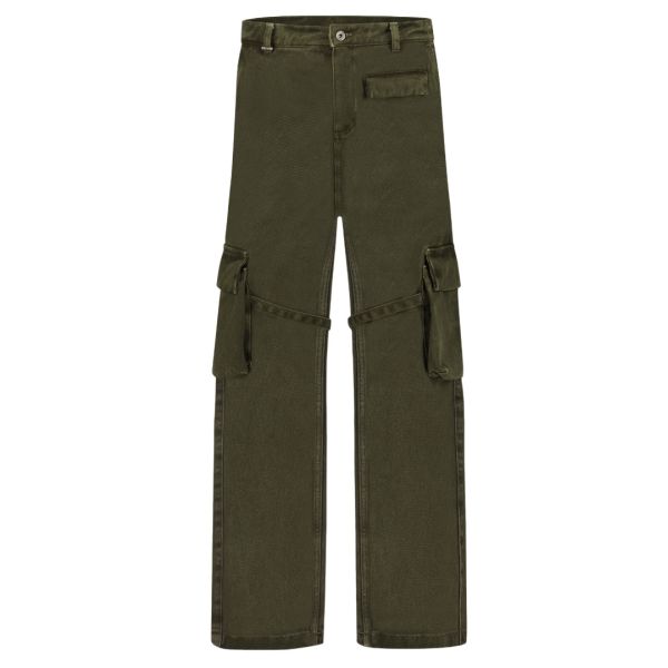 Flâneur Phone Pocket Cargo Broek Donker Groen
