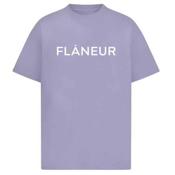 Flâneur Printed Logo T-shirt Paars