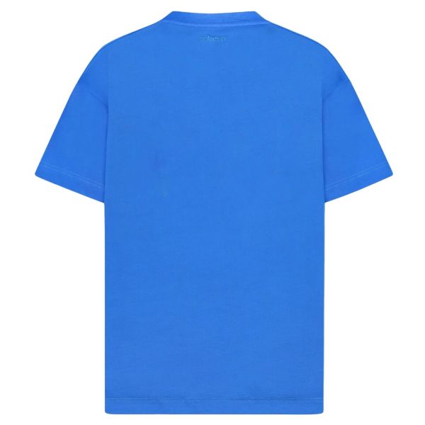 Flâneur Printed Logo T-shirt Blauw