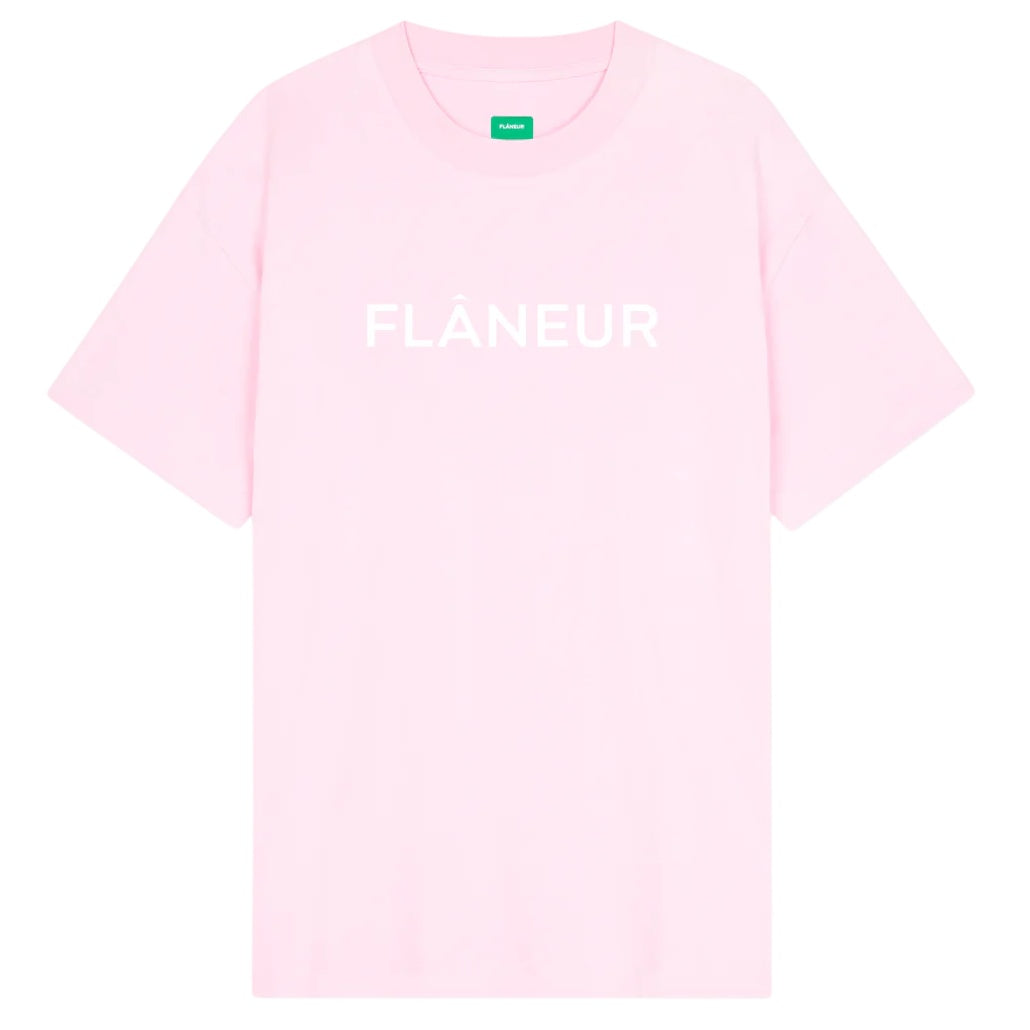 Flâneur Printed Logo T-shirt Roze