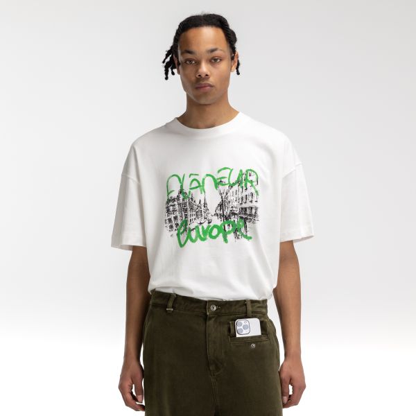Flâneur Reversible Interior Exterior T-shirt Wit