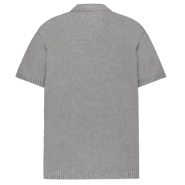 Flâneur Signature Knitted Polo Grijs