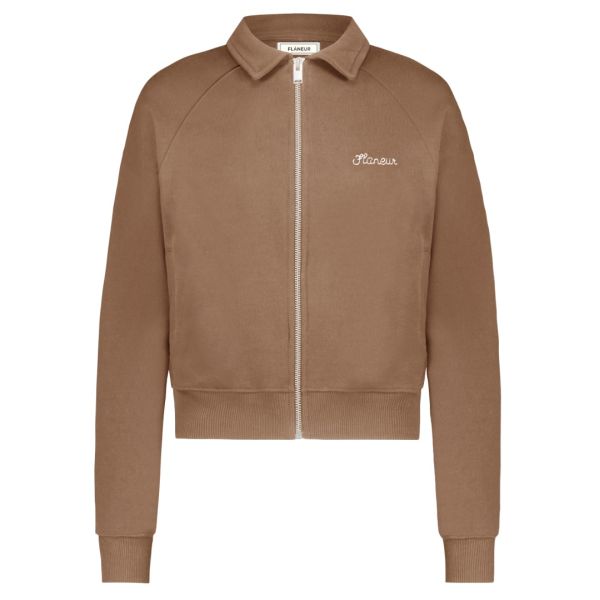 Flâneur Signature Zip-Up Vest Bruin