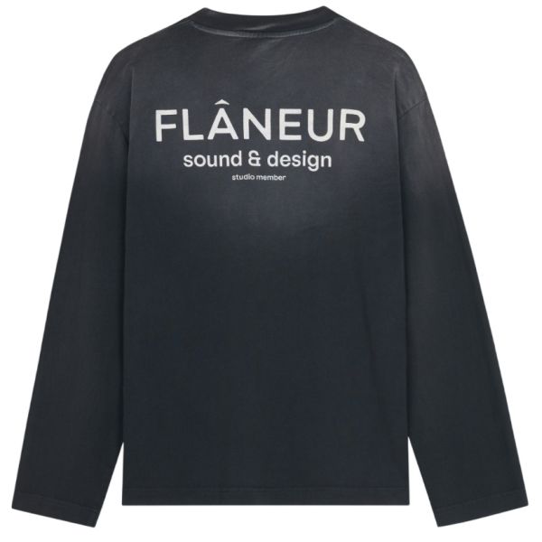 Flâneur Sound & Design Studio Longsleeve T-shirt Zwart