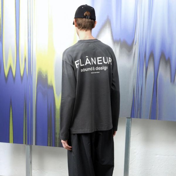 Flâneur Sound & Design Studio Longsleeve T-shirt Zwart
