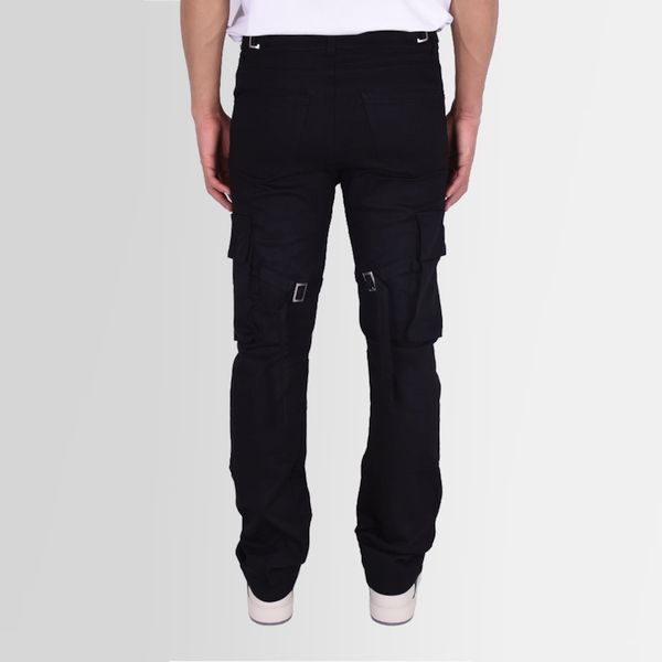 flaneur strap cargo pants zwart