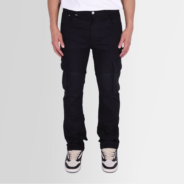 flaneur strap cargo pants zwart