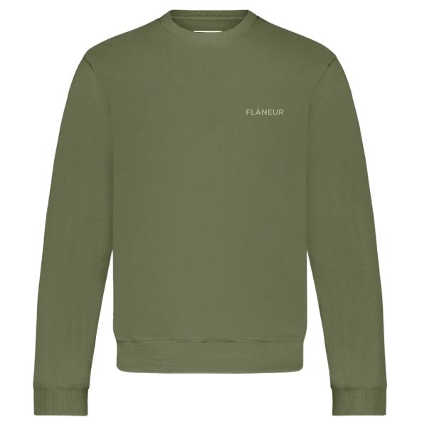 Flâneur Tonal Logo Sweater Groen
