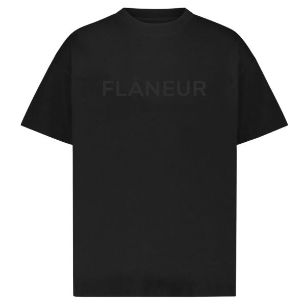 Flâneur Tonal Logo T-shirt Zwart