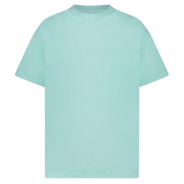 Flâneur Tonal Logo T-shirt Blauw