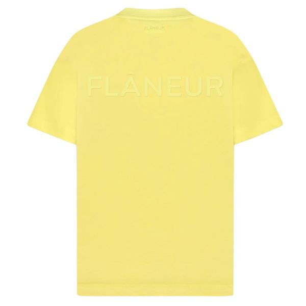Flâneur Tonal Logo T-shirt Geel