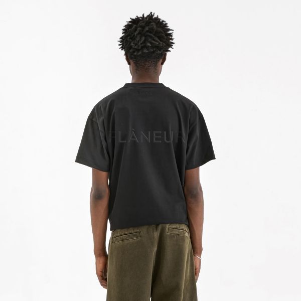 Flâneur Tonal Logo T-shirt Zwart