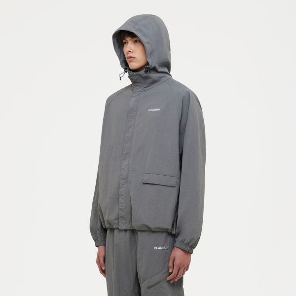 Flâneur Turtle Nylon Jack Grijs