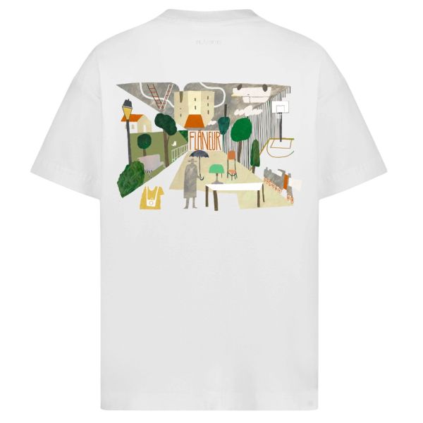 Flâneur Upside Down T-shirt Wit