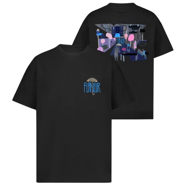 Flâneur Upside Down T-shirt Zwart