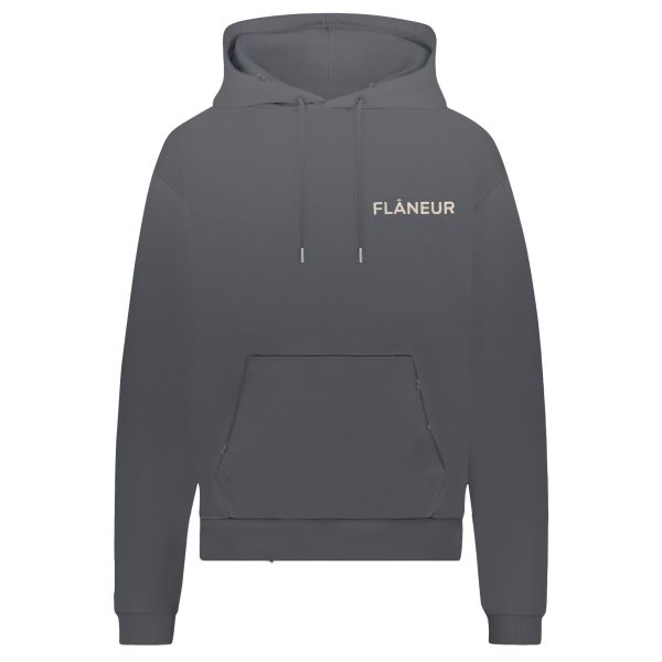 Flâneur Washed Flâneur Hoodie Zwart