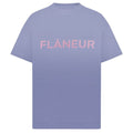Flâneur Washed Puffed Logo T-shirt Paars