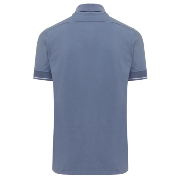 Genti 3 Buttons Polo Blauw