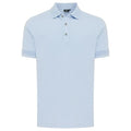 Genti 3 Buttons Polo Licht Blauw